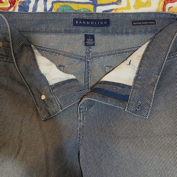 Bandolino Blue Denim Pinstripe Jeans - Picture 3 of 6